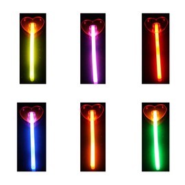 Zac's Alter Ego Pack of 6 Assorted Colour Glow in the Dark Wands