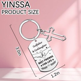 YINSSA Godfather Proposal Gifts Unique Godfather Gifts From Godchild God Father Gift For Men Godparents Proposal Birthday Father's Day Appreciation Gift Keychain