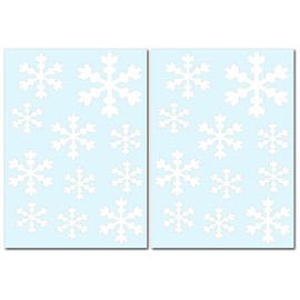 Samunshi® Schneeflocken Aufkleber als Fenster Sticker Schneeflocke Set Winter Deko Weihnachts Dekoration Fensterdeko Weihnachten Dekoration