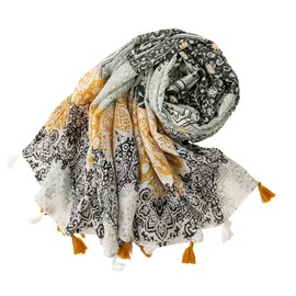 MELISION Ladies Women's Print Floral Long Scarves Neck Scarf Shawl Wrap Gift for Women