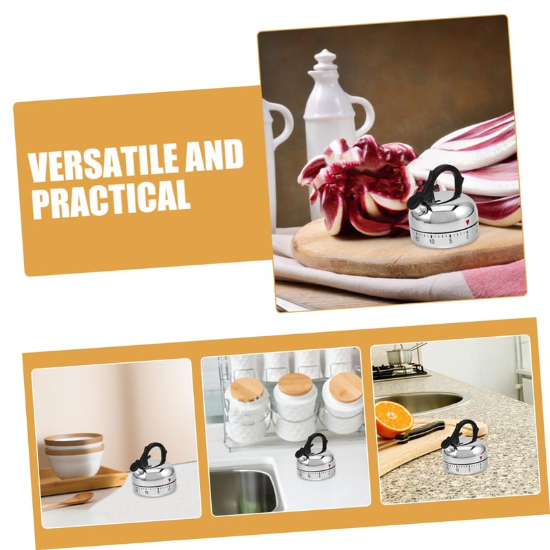 Ciieeo 2pcs Mechanical Kitchen Timer for Cooking Easy Use Countdown