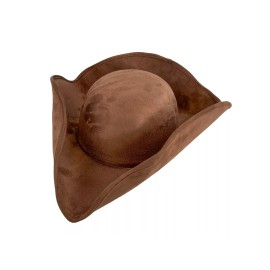 Jacobson Hat Brown Suede  Caribbean Pirate Hat Wool Felt Metal Wire For Shape