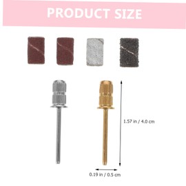 Housoutil 1set Nail Art Sanding Bands Drilling Bits for Professional Foot Care Including Axles Practical Manicure Accessories