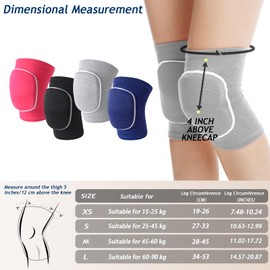 2er Antikollisions aus Verdicktem Schwamm Elastisch Knieschoner Sport Geeignet für Yoga Knieschoner Tanzen Outdoor-Sport-Fitness-Knieschützer Knieschoner Volleyball Damen Herren und Kinder(Grey M)