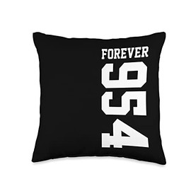 954 Area Code Fort Lauderdale Florida Pembroke Pines FL Throw Pillow, 16x16, Multicolor