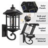 Emliviar Solar LED Wall Light Outdoor,Dusk to Dawn Solar Porch