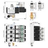 Baomain 4 Station Solenoid Valve Manifold, 24V DC 3 Way