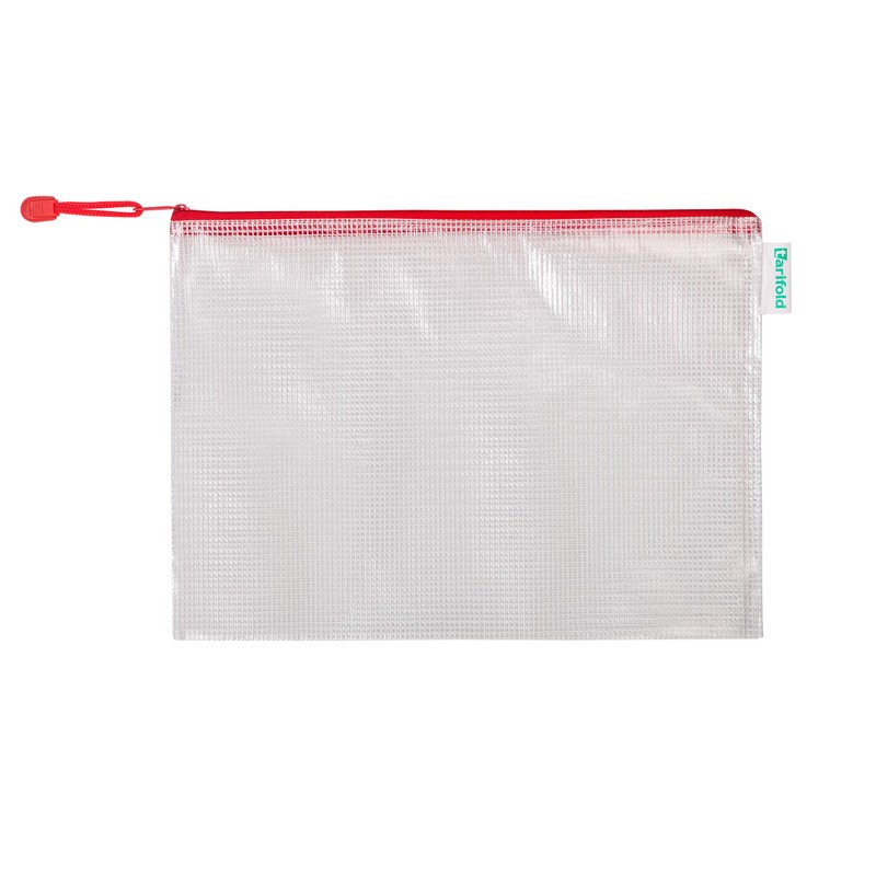Tarifold Fr 509003 Plastic Wallets A4 Zip Document Bags Transparent