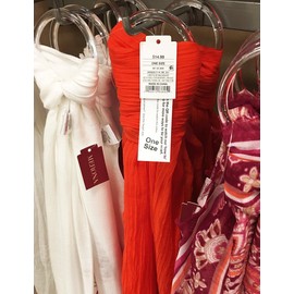 Clear Circle Medium M Clothing Size Stickers for Retail Apparel 0.75 Inch 500 Total Adhesive Labels