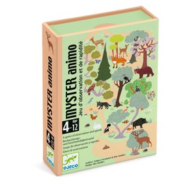 DJECO DJ05079 Mystery Animo, Card Game, Board Game, Playing Cards, Spot the Difference, Illustration Play, Educational Toy, 3 Years, 4 Years, 5 Years, 6 Years, 7 Years, Boys, Girls, Kindergarten