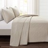 Lush Decor Ava Quilt Diamond Pattern Solid 3 Piece Oversized