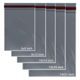 Direct Mart 90 x Grey Mailing Postal Postage Bags | Large Strong Permanent Self Seal Closure Parcel Mailers for Delivery Shipping Mail Package Packaging [10 x 14"]