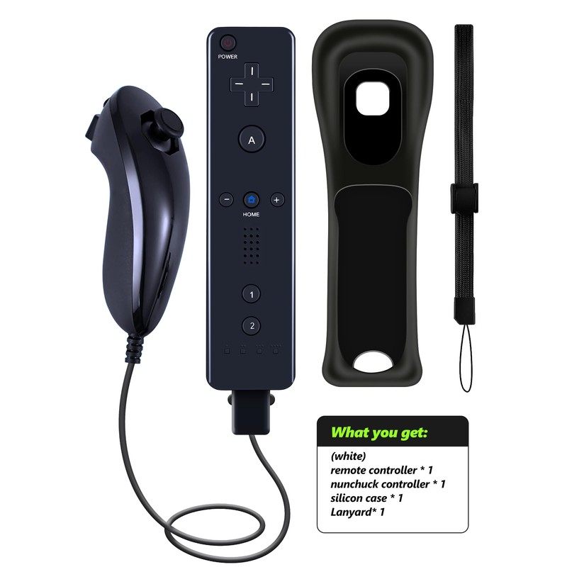 (Black) Remote Controller with Motion Plus for Wii/WII U, 2