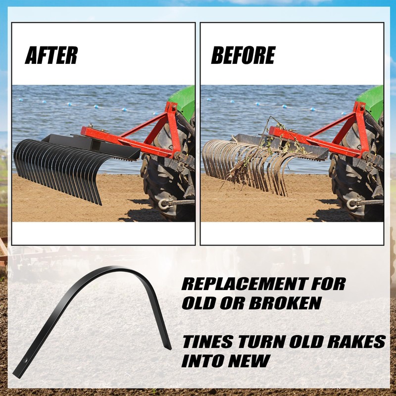 Blulu 6 Pack Rock Rake Tines 1" x 5/16" One