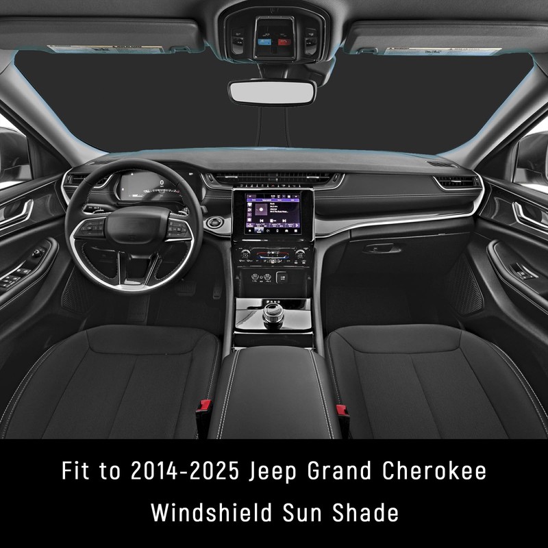 YOJOJOCO Windshield Sun Shade for Jeep 2014-2025 Grand Cherokee Accessories