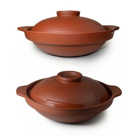 Casserole Clay Pot Heat-resistant Premium Ceramic Bowl with Lid Cook Soup Terrine Red 45oz