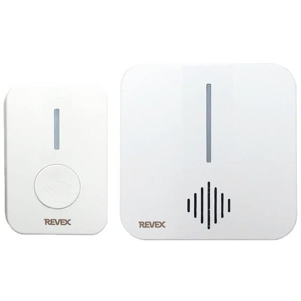 Revex LCW500 Wireless Chime Intercom Call Button Call Set, White