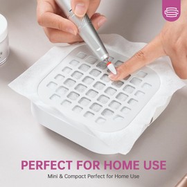 CHRISTINE SHELLY Nail Dust Collector, Compact Mini Vacuum Fan Dust Collector, Powerful Dust Suction Machine Manicure Pedicure Tool for Acrylic Nail Polishing, White