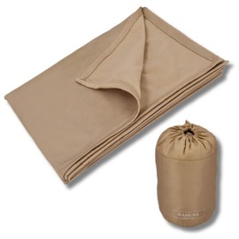 KAMUNA Blanket 39.4 x 55.1 inches (100 x 140 cm), Compact, Portable, Disaster Prevention, Travel (Sand)