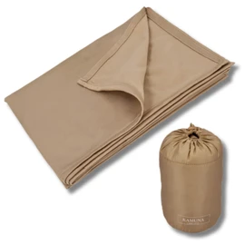 KAMUNA Blanket 39.4 x 55.1 inches (100 x 140 cm), Compact, Portable, Disaster Prevention, Travel (Sand)