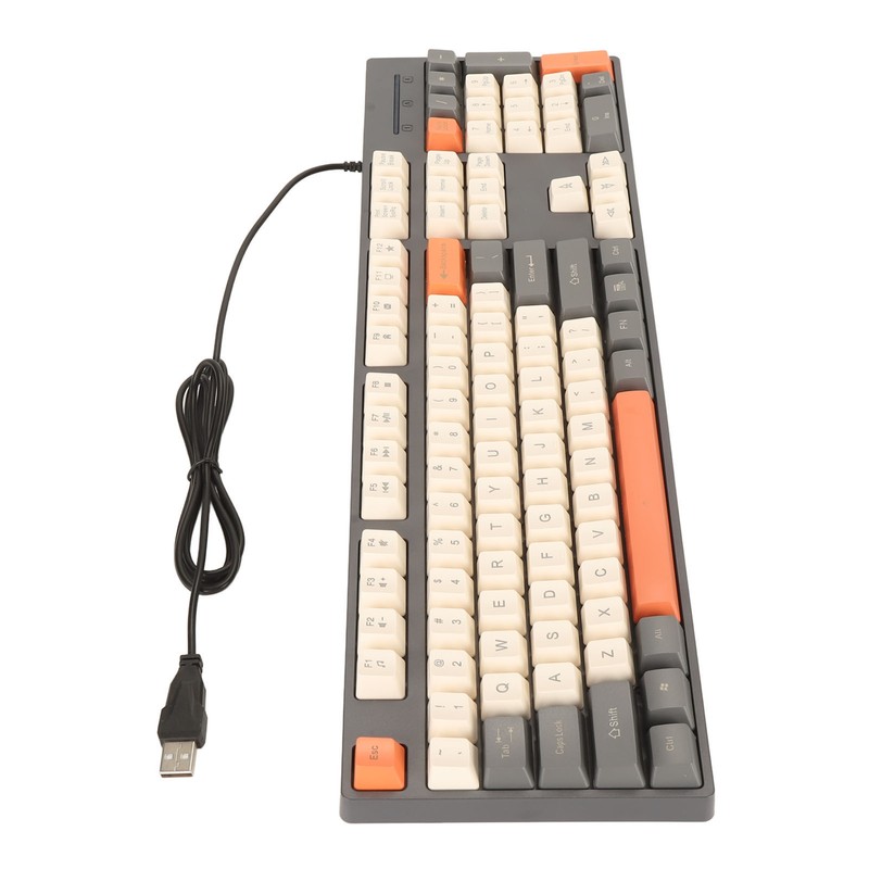 104 Keys Wired Keyboard 3 Colors Cute Gaming Keyboard USB