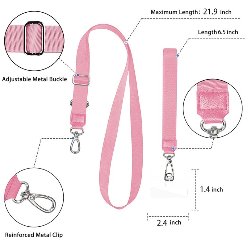 MOLOPPO Phone Lanyard - 1 Pack with Adjustable Neck Straps,