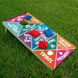 Lone Star Art Drinking Game Date Party Fun Cornhole Board Wraps and Decals Vinyl Sticker