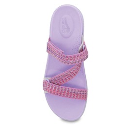 Dansko Rosette Slip-On Sport Sandal for Women - Lightweight EVA Midsole and Rubber Outsole - Natural Arch Technology for Added Support - Hook and Loop Closure Fuchsia Multi 11.5-12 M US