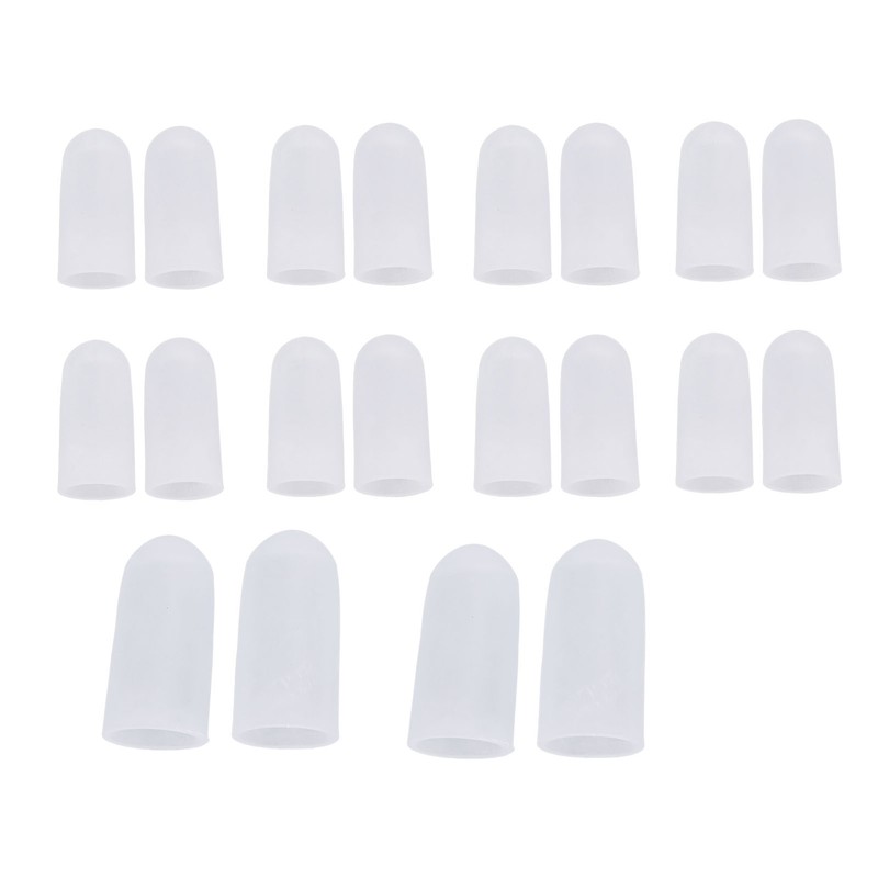 10 Pairs Toes Protector Soft Silicone Prevent Friction Different Size
