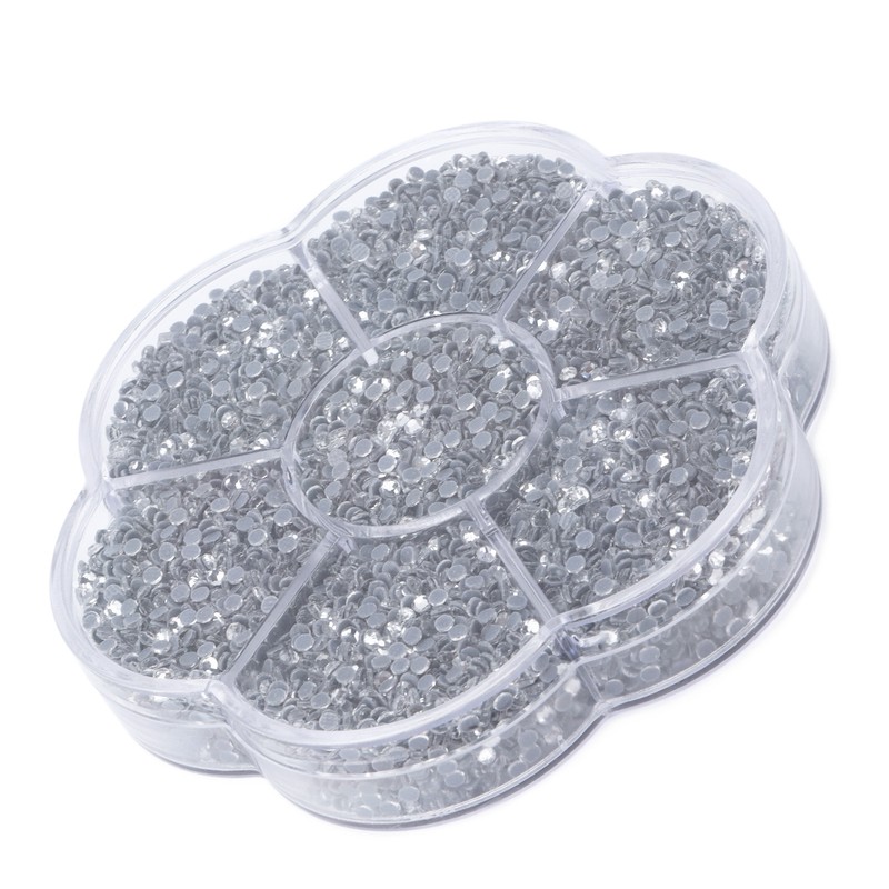 14400Pcs Flat Back Rhinestones Dazzling Colorful DIY Sturdy Iridescent Rhinestones
