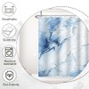 Ruelvth Blue Shower Curtain, Ombre Blue Marble Shower Curtain for