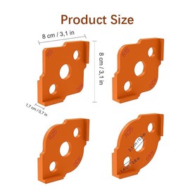 Router Templates, 4 Pieces Radius Jig Router Templates, Corner Radius Milling Templates for Woodworking Tools (R5 R10 R15 R20 R25 R30 R35 R40)