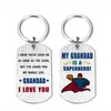 EE&YU Grandad Fathers Day Keyring - Best Hero Grandad Birthday