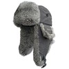 Winter Trapper Hat for Men Women 100% Real Rabbit Fur
