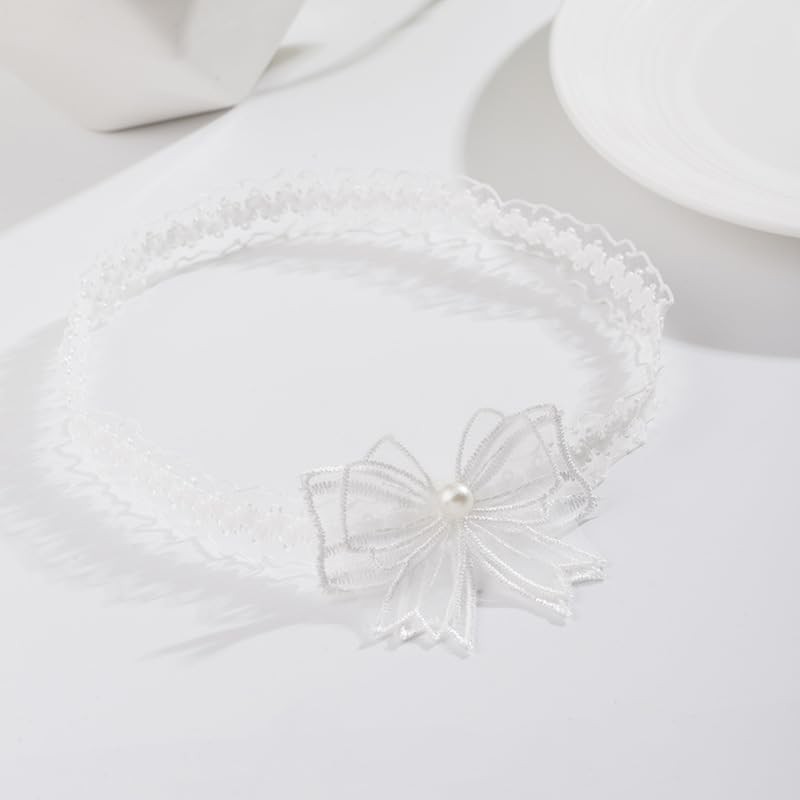 Wedding Garter with Floral Lace, Blue and White, Bridal Garters