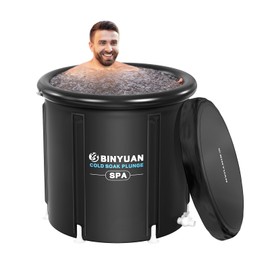 BINYUAN XL Ice Bath Tub for Athletes With Cover 99 Gal Cold Plunge Tub for Recovery, Multiple Layered Portable Ice Bath Plunge Pool Suitable for Gardens, Gyms and Other Cold Water Therapy Training
