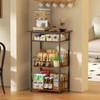 X-cosrack Kitchen Bakers Rack with Storage, Microwave Carts with Adjustable