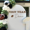 First Year Down Rugby Theme Birthday Party Backdrop Sticker, Baby's