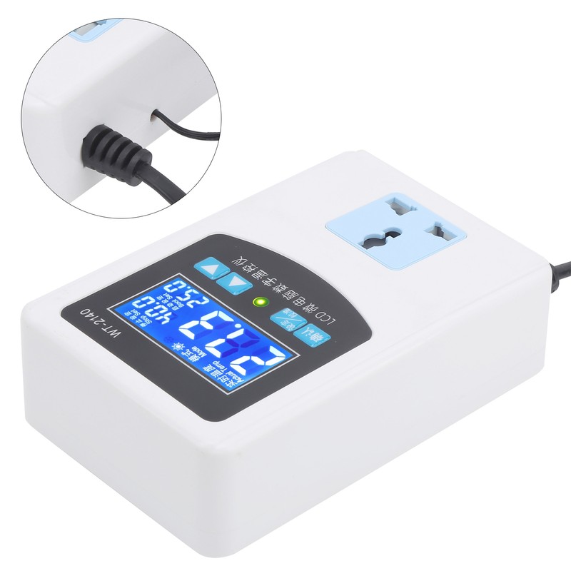 Temperature Controller Digital Microcomputer Intelligent Thermostat Protector Switch 1500WUS Plug