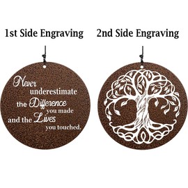 Retirement Wind Chime, Tree of Life, Inspirational Retirement Gifts for Men, Women, Teacher, Co-Worker, Employee, Nanny, Nurse Going Away Gifts Retirement Decorations(Copper)