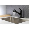 Derengge Matte Black Kitchen Faucet,Single Handle Pull Out Kitchen Faucet