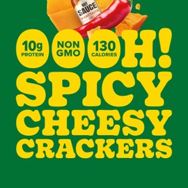 Pure Protein Cheesy Crackers, Hot and Spicy, High Protein Snack, 10G Protein, 1.34 oz, 12 Count