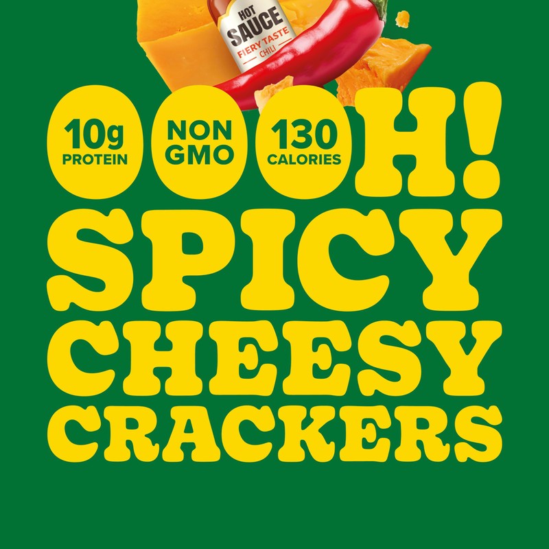 Pure Protein Cheesy Crackers, Hot and Spicy, High Protein Snack,