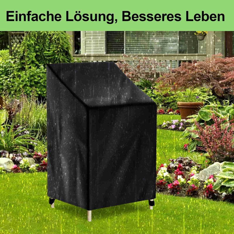 Newbob Cover Garden Chairs, Protective Cover, Stacking Chairs, Weatherproof Garden