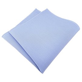 TigerTie - High-quality pocket square made from 100% cotton in plain colour, pocket square 26 x 26 cm, blue