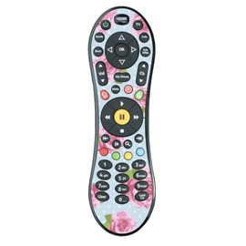 Blue Shabby Chic Virgin Media TiVo remote control sticker vinyl skin cover (for NEW TiVo V6 remote)