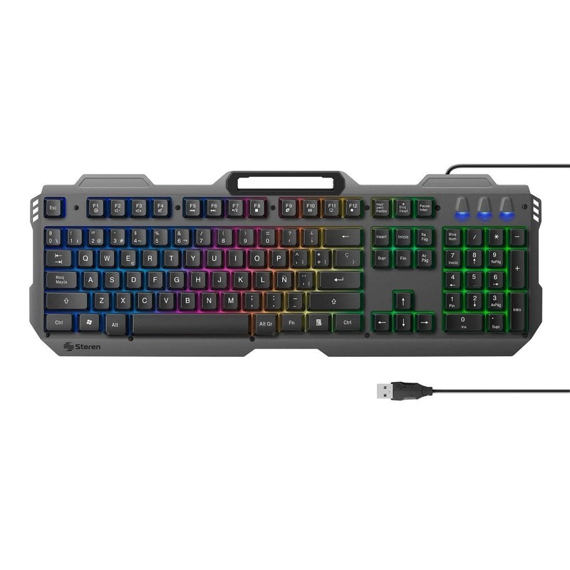 STEREN Teclado USB Semi mecánico Gamer COM-6495