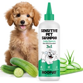 Roofus Dog Shampoo 1 Pack - Zesty Zoomies Sensitive Pet Shampoo for Deodorizing & Itching - Pets Hypoallergenic Shampoo for Skin Infections - Pet Shampoo Helps Shedding & Grooming Supplies