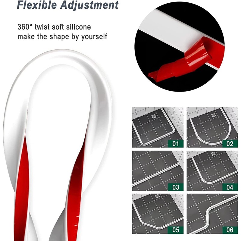 Collapsible Shower Water Guard Water Splash Guard Water Dam Barrier