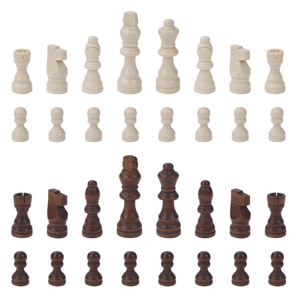 Andux Set of 32 Magnetic Chess Pieces 77mm Wooden Chess